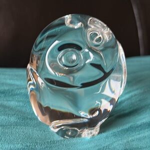 Steuben Glass Owl Figurine Handcooler